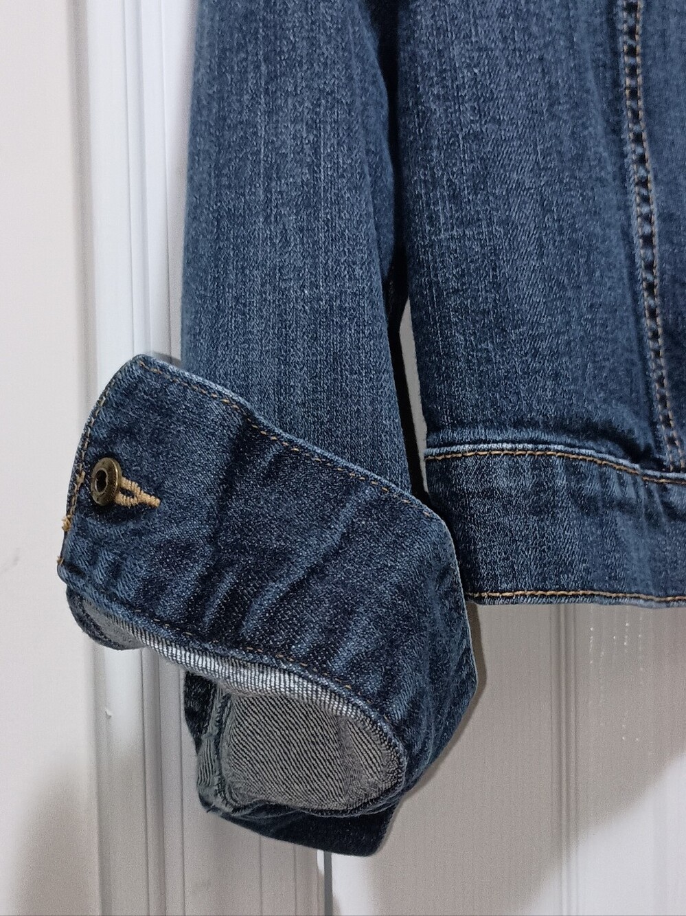 Joe Fresh Dark Blue Denim Jean Jacket Size Large - Picture 5 of 6